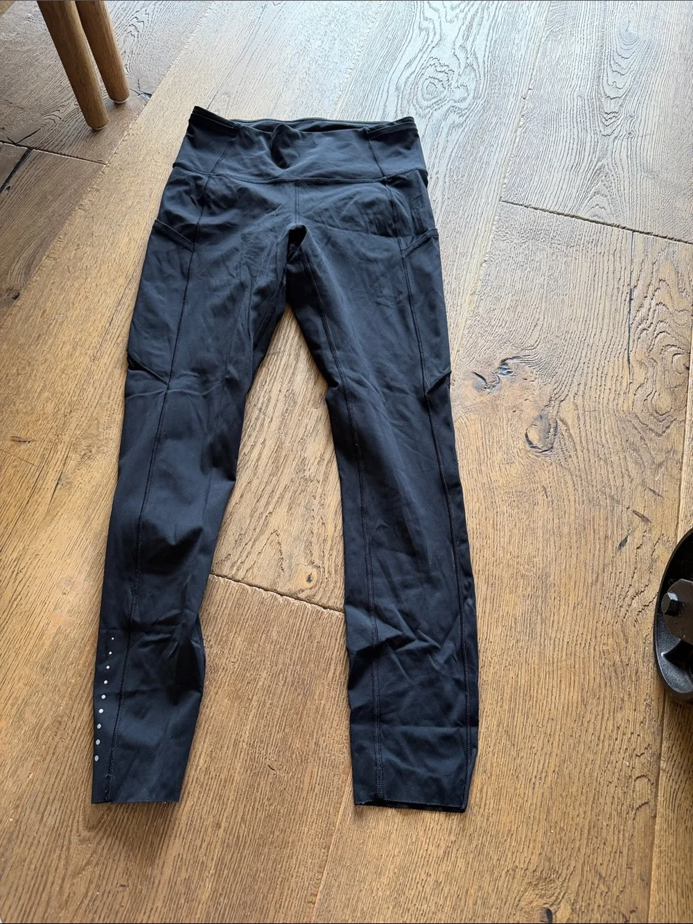 lululemon athletica fast and free Black High-Rise Leggings with reflective leg 6